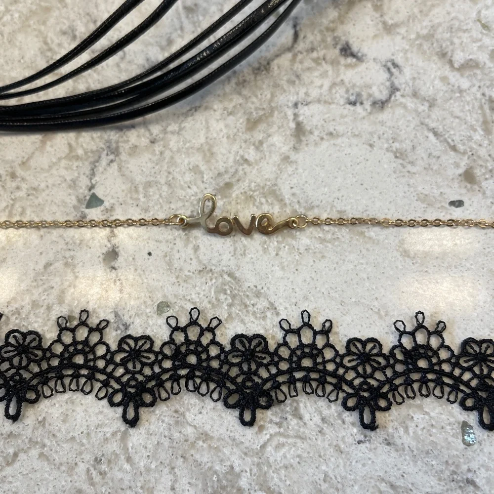 Nice 5 Mixed Choker‎ necklaces